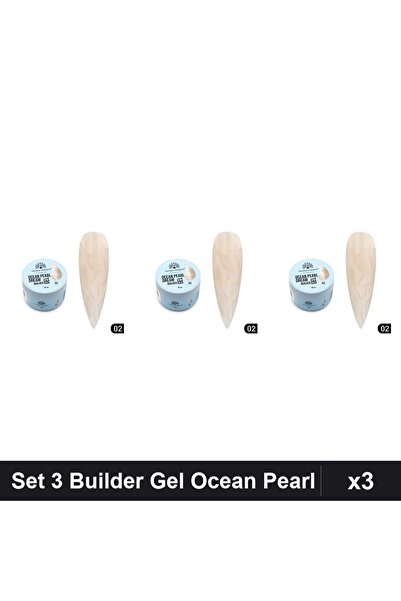 global fashion Set 3 Builder Gel Ocean Pearl Dream 15g, Constructie Unghii UV...