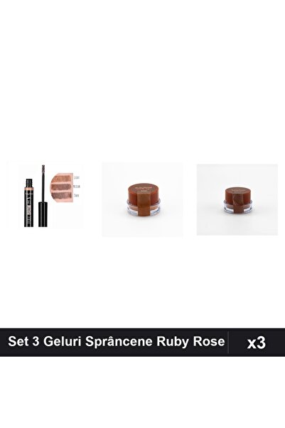 Ruby Rose Set of 3 Ruby Rose Eyebrow Gels, Dark & ​​Medium, Eyebrow Mascara, ...