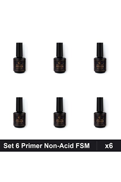 FSM Set 6 Primer Non-Acid 15ml, Bază Unghii Gel UV/LED, Manichiură Profesională