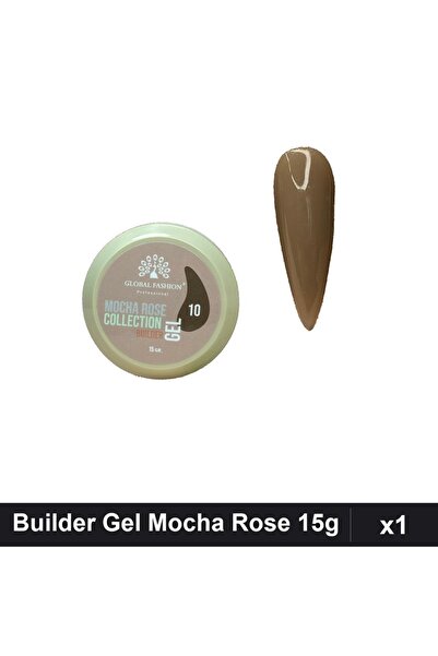 global fashion Builder Gel Mocha Rose 15g Nr.10, Constructie Unghii,