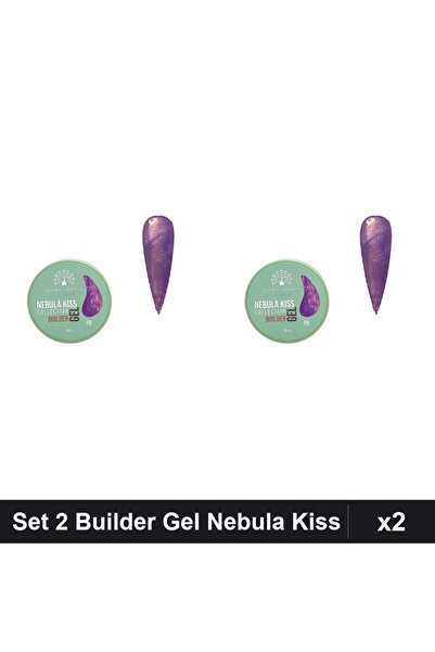 global fashion Set 2 Builder Gel Nebula Kiss Nr.08 15g, Constructie Unghii Ge...