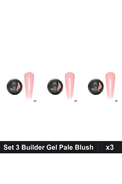 global fashion Set 3 Color Builder Gel UV 15g Nr.07 Pale Blush, Constructie U...
