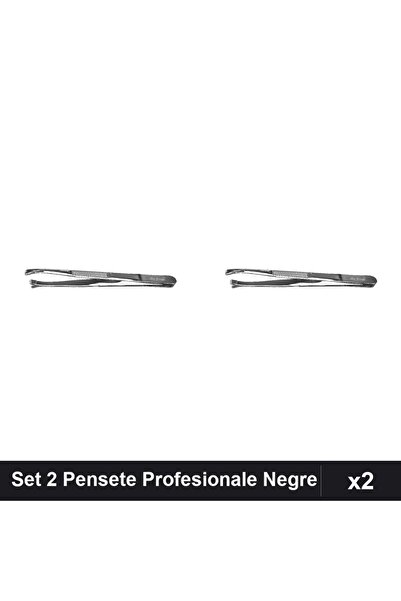 One Group Set 2 Pensete Profesionale Negre Subtiri, Clești Unghiere, Manichiura