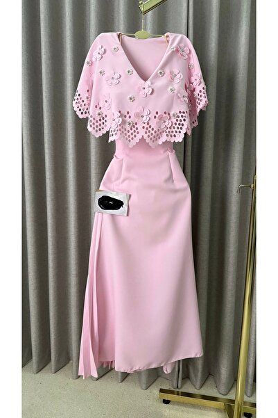Rizwan01 Pink Midi Dress