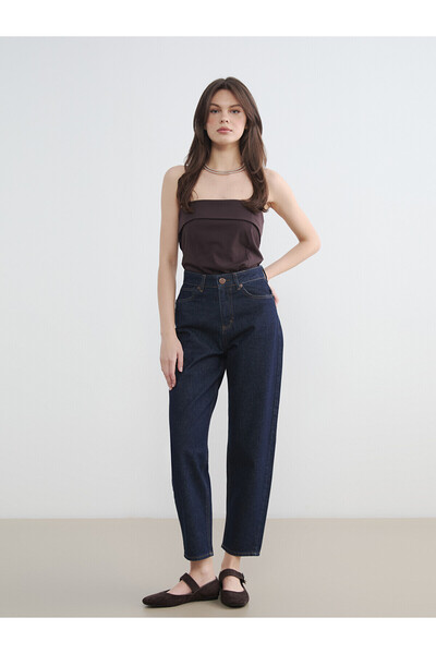 LC Waikiki Nevavm High Waist Balloon Fit Women's Jean Pants with Difference