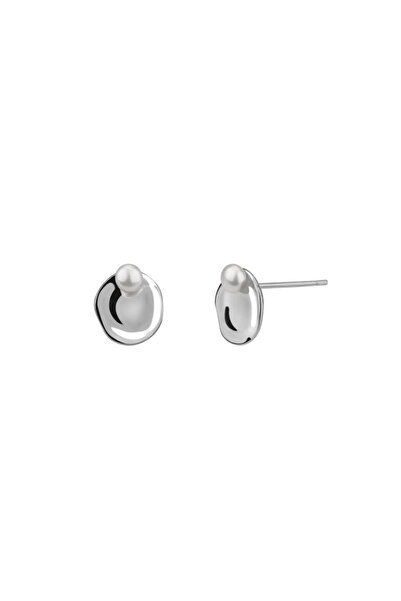 Lisa&Co. Cercei Argint Seashell II Argint placat cu rodiu / Shellpearls / Alb