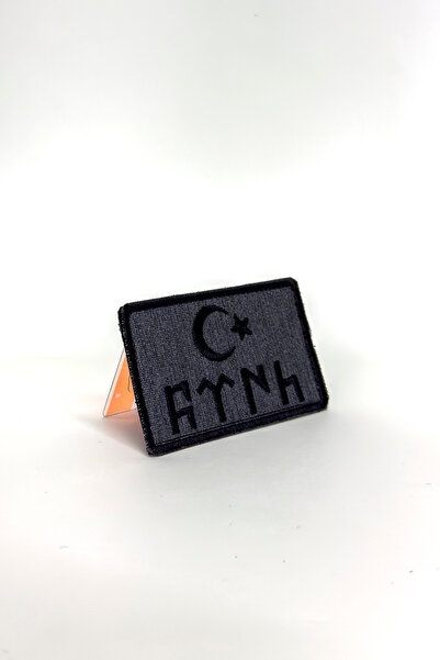 Bagworld Saraciye Cırt Cırtlı Peç - Patch - Arma - Göktürk - Siyah Türk Bayrağı peçi
