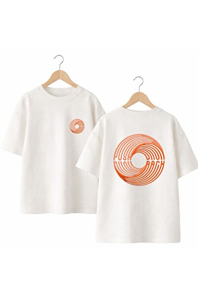 playwear Push Back - Tricou cu decolteu rotund, cu imprimeu pe spate și pe pi...