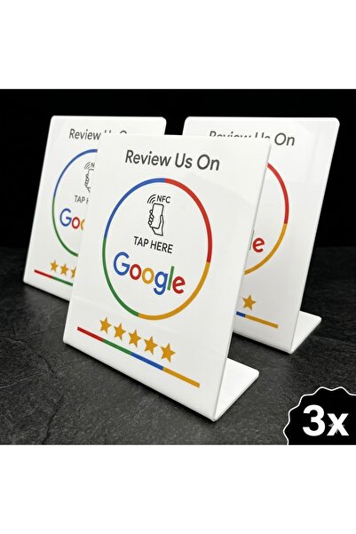 Generic 3PCS white google review stand