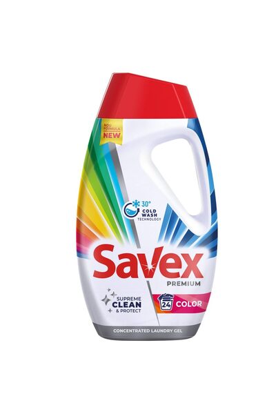 Vader Detergent lichid, Savex, Premium 1.08 L, Culoare 27 spalari