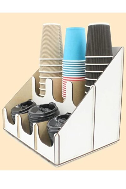 Hellove Organizer Bardaklık Karton Bardak İçin Düzenleyici 6 Bölmeli Karton Bardak Standı