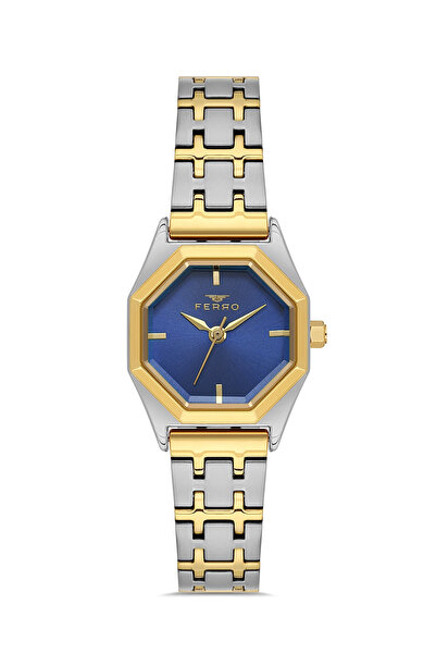 FERRO Yellow and Silver Steel Cord Women's Wristwatch Fl43019A-D3 Waterproof ...