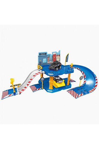 Z Store Set de joacă Garaj de Poliție 1:64 – 40 piese, 2 mașini incluse