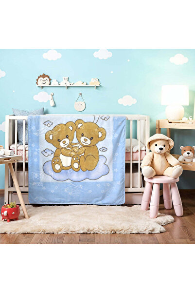 COTTON HOME Ultra-Soft Bear Baby Blanket Lightweight & Cozy Plush with Emboss...