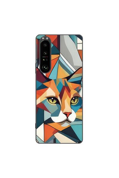 OEM Husa compatibila cu Sony Xperia 1 III Silicon Gel Tpu Model Cubic Cat Art