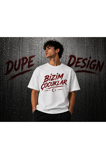 Dupe Design Our Children Turkish Flag Printed Oversize T-Shirt