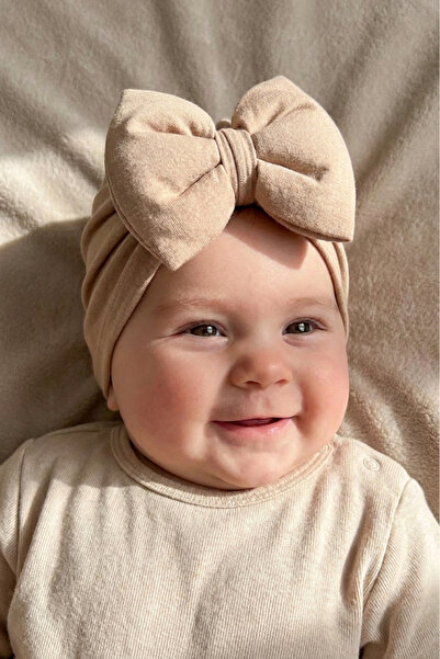 Lui Baby ربطة شعر قطنية مرنة وناعمة للأطفال البنات مع ربطة على شكل فيونكة