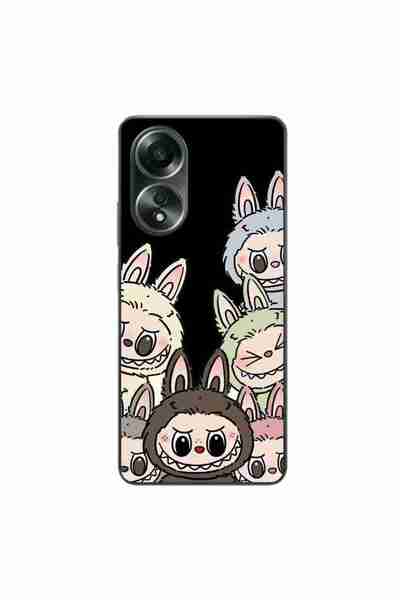 OEM Husa compatibila cu Oppo A58 4G Silicon Gel Tpu Model Labubu Pattern Black