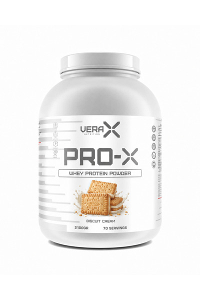 VERA-X NUTRITION VERA-X PRO-X Whey Protein Powder 2100 Gr 70 Servis Biscuit C...