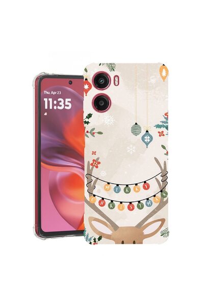 bestcase ¬Æ Husa pentru Motorola Moto G05, Anti Shock 1.5MM, Xmas Reindeer, P...