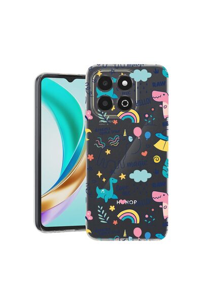 bestcase ¬Æ Husa Clear Slim Silicon Compatibila cu Honor X6c, Unicorn - Dream...
