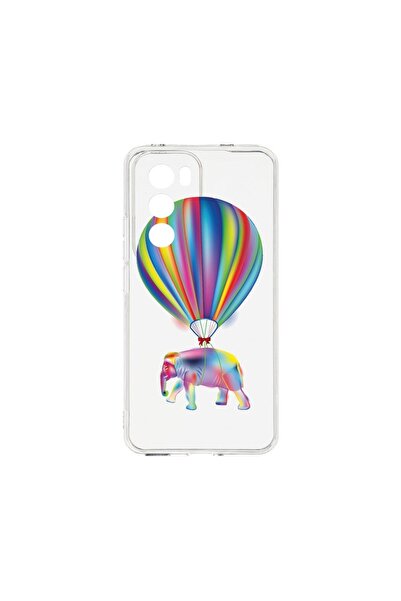 bestcase ¬Æ Husa Clear Silicon 2MM, Compatibila Cu OPPO Reno12 5G, Rainbow El...