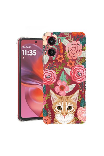 bestcase ¬Æ Husa compatibila Motorola Moto E15, Anti Shock 1.5MM, Cat and Flo...