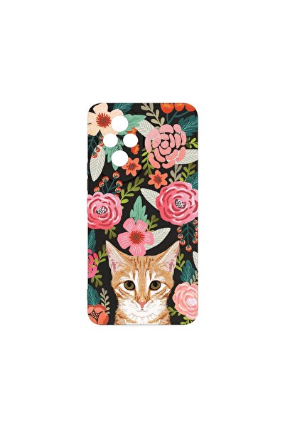 bestcase Husă Premium din Silicon, Compatibilă cu Honor 200, Pisică și Flori,...