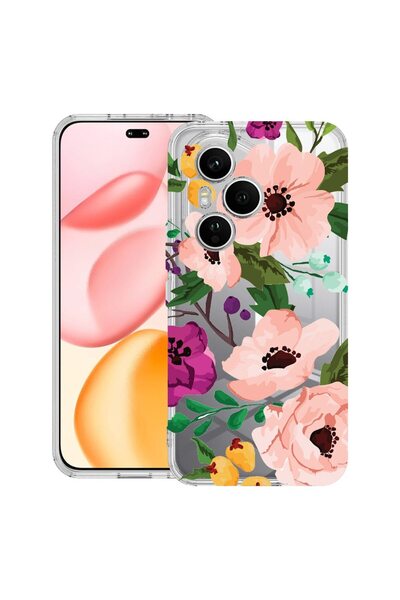 bestcase ¬Æ Husa Clear Silicon pentru Honor 400 Pro, Pastel Flowers, 2036424 ...