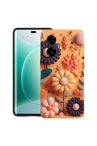 bestcase ¬Æ Husa pentru Honor 300 cu Design Happy Flowers, TPU Mat Ultra Slim...