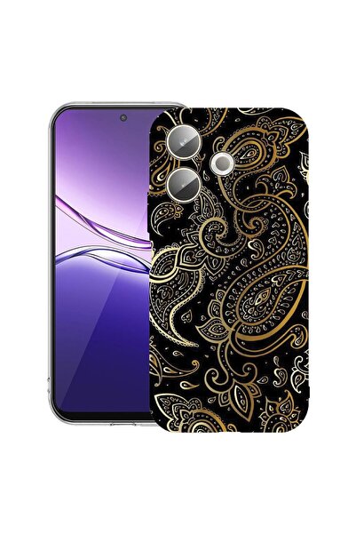 bestcase ¬Æ Husa Clear Silicon pentru OPPO A5 Pro 5G, Golden Pattern, 2042415...