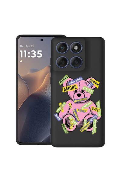 bestcase Ултра тънък силиконов калъф за Motorola Edge 60 Pro с дизайн  "Теди ...