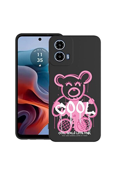 bestcase ¬Æ Husa pentru Motorola Moto G45 cu Design Teddy Bear Cool Pink, TPU...