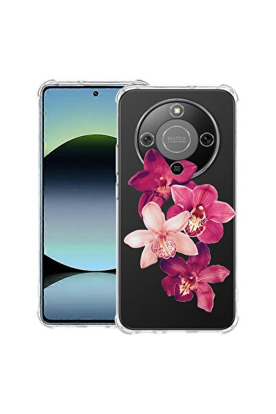 bestcase Husă Antișoc Compatibilă cu Honor Magic8 Lite, Floral - Orhidee Roși...