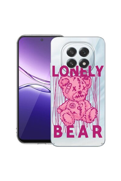 bestcase Калъф за OPPO F29 с дизайн на самотно мече, прозрачен тънък силиконо...