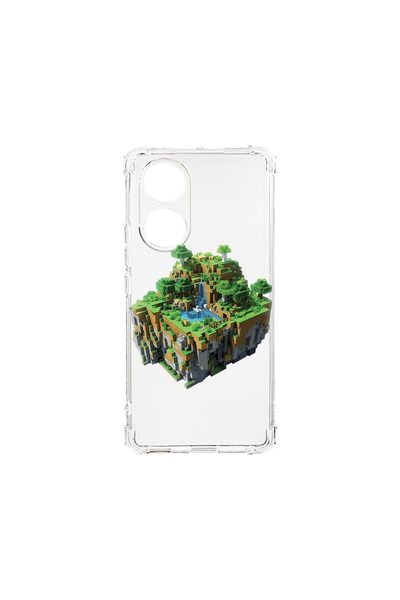 bestcase Αντικραδασμική Θήκη 1.5MM, συμβατή με OPPO A18, Minecraft World, Τεχ...