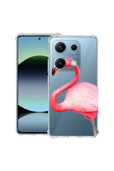 bestcase Αντικραδασμική Θήκη Συμβατή με OPPO A6 Pro, με Σχέδιο Ροζ Φλαμίνγκο,...