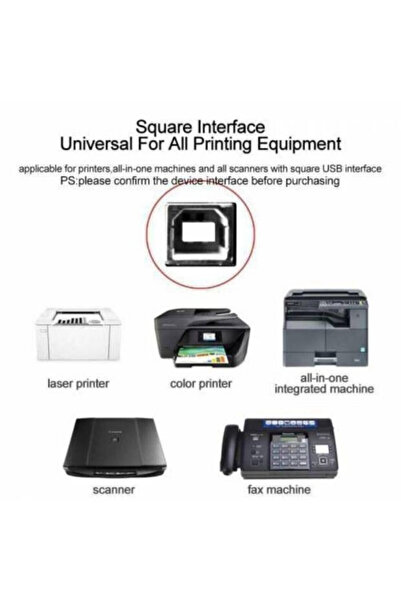 Rabelix Online Marketing 10 Metre Usb Yüksek Hızlı 2.0 A-b Erkek Kablosu Canon Brother Hp Epson Yazıcı Kablosu Fax Kablosu