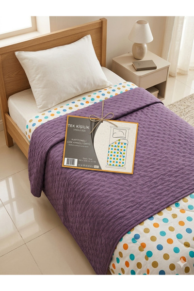 HomeLuxe Tek Kişilik Kapitoneli Çok Amaçlı Örtü / Yatak Örtüsü - 160x220 cm (...