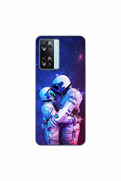 OEM Husa compatibila cu Oppo A57s Silicon Gel Tpu Model Astronauts Couple