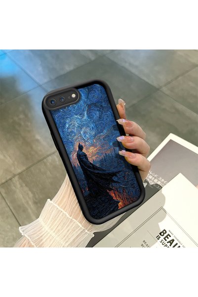 ucuc حافظة سيليكون سوداء متوافقة مع هاتف iPhone 7 Plus/8 Plus مع حماية للكامي...