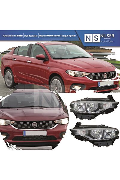 NS Nilser Auto Parts Fiat Egea Motorlu Ön Sağ-Sol Far TAKIMI 2015-2019 AYFAR