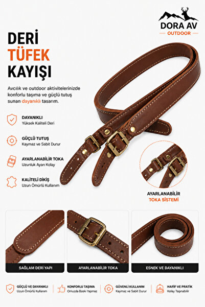 PROHUNTER HAKİKi DERİ ASKI KAYIŞI