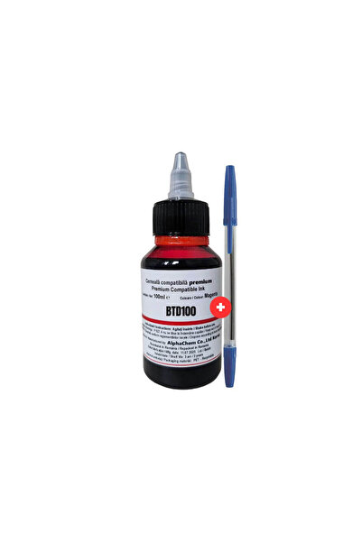 alphachem Set Flacon Cerneala Compatibil Brother BTD100 Magenta 100ml cu Picu...