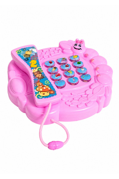 DAT Kids Musical Learning Activity Phone Toy with Light & Sound, Floral Butte...
