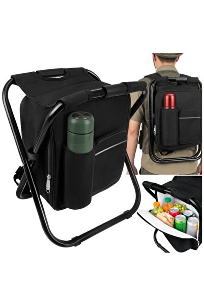 zola Scaun pescuit pliabil 3in1, tip rucsac cu compartiment termic 15 L, supo...