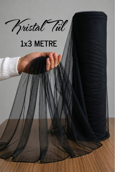 AZREN STORE Tul negru decorativ, Tul Bohça pentru logodnă, Tul pentru nuntă, ...