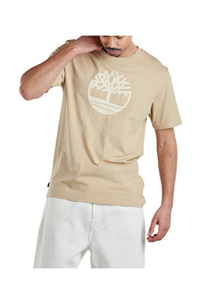 Timberland Ανδρικό Kenn Tree Logo T-shirt Μπεζ TB0A2C2R-Y94