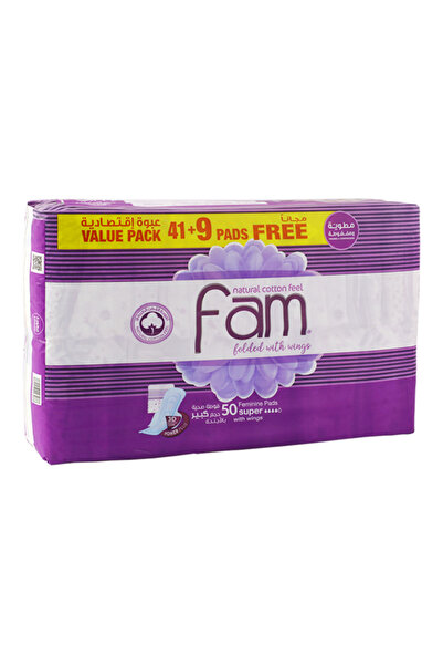 Sanita Folded Sanitary Pads with Wings Super 41+9 Packs