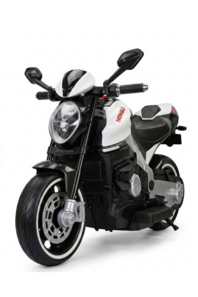 Aspire Books 12V Kids Ride-On Motorcycle Electric Bike WHITE with Training Wh...